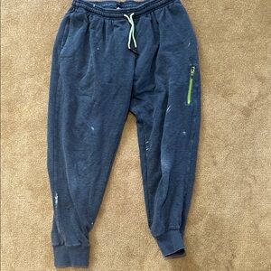 Reebok Black Sweatpants Relaxed Fit Elastic Cuffs